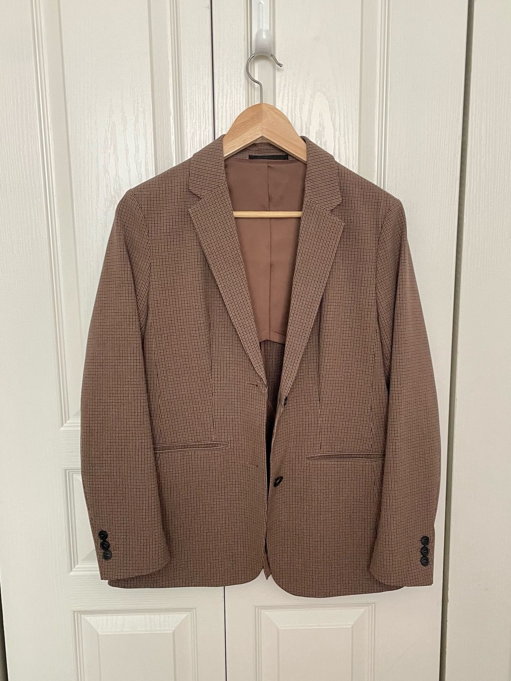 UNIQLO Brown Houndstooth Blazer | Size M